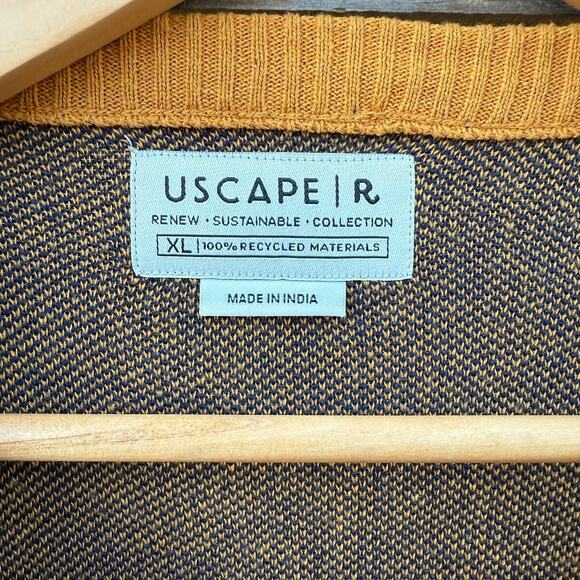 Navy Midshipman Uscape R blue brown sweater Recycled material Size XL - Picture 3 of 6